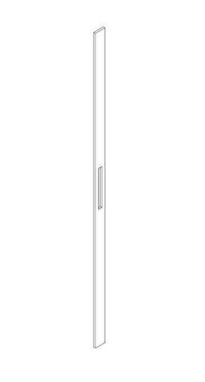 [TIR412105] Deurgreep PL 03 15/80 - aluminium gepoedercoat RAL - stuk (412105)