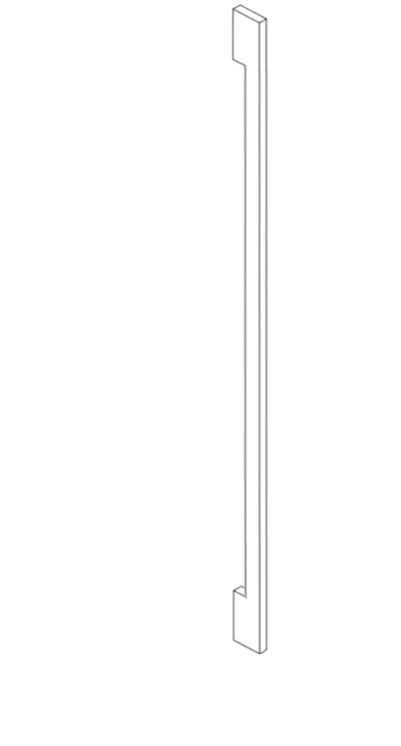 Tirant de porte PL 13 15/80 - aluminium thermolaqué RAL - pièce