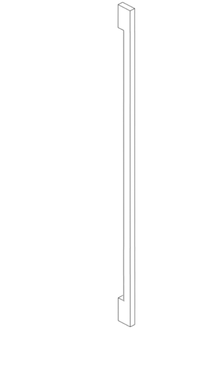 [TIR412135] Deurgreep PL 12 20/80 - aluminium gepoedercoat RAL - stuk