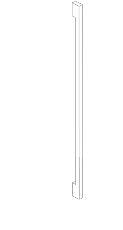 [TIR412140] Deurgreep PL 11 30/80 - aluminium gepoedercoat RAL - stuk
