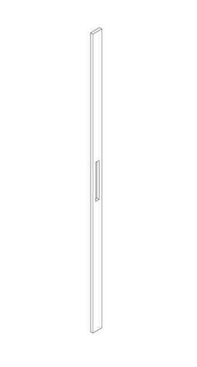 [TIR412220] Deurgreep PL 02 20/80 - aluminium gepoedercoat RAL - paar