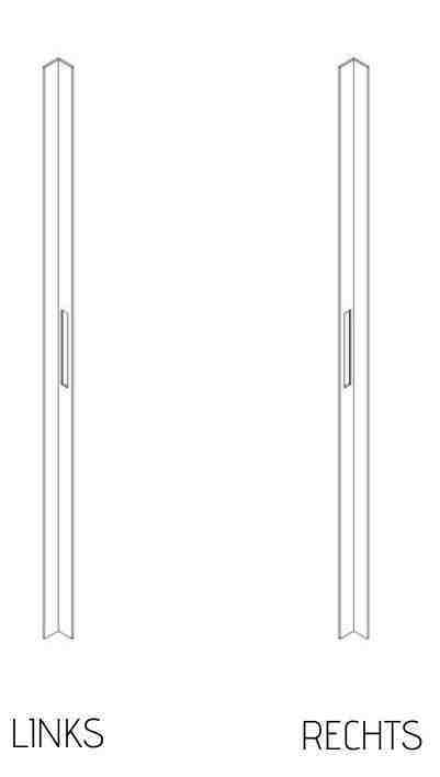 [TIR412320] Deurgreep PL 05 - 70/70/7 - aluminium gepoedercoat RAL - stuk (412320)