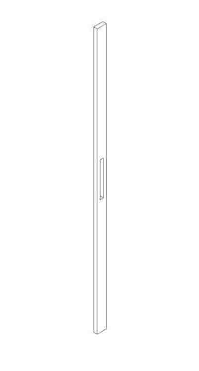 Tirant de porte PL 01 30/80 - aluminium thermolaqué RAL - paire