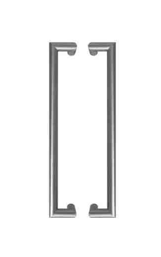 Tirant de porte DV Ø32 - inox AISI 316 brossé mat - paire - standard - entraxe 600 mm