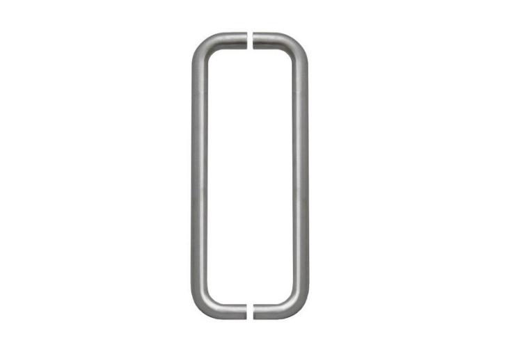 [TIR300177] Tirant de porte U Ø25 - inox AISI 316 brossé mat - paire - standard - entraxe 650 mm
