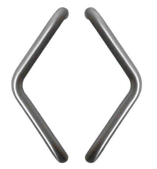 [TIR300300] Tirant de porte V Ø25 - inox AISI 316 brossé mat - pièce - standard - entraxe 300 mm (300300)