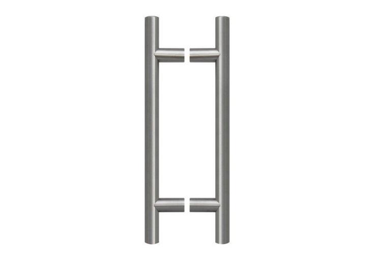 [TIR302016] Deurgreep TT Ø32 - inox AISI 316 gelakt RAL 9005 structuur - paar - standaardmaat - asmaat 300 mm (lengte 500 mm)