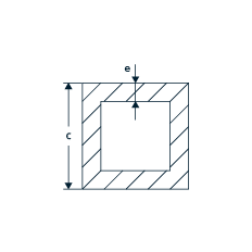 [TC252515] Tube carré 25x25x1,5